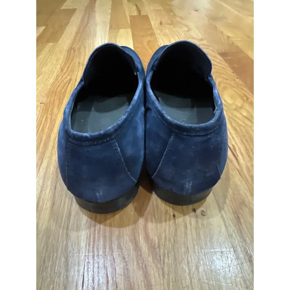 To Boot New York Adam Derrick Men 9.5 Navy Blue Suede Penny Loafers Italy